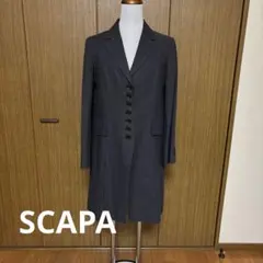 SCAPA 綿麻ダークネイビーロングコートのサムネイル
