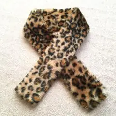 ヒョウ柄 レオパード柄 ファーマフラー