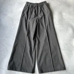 美品✨アーバンリサーチドアーズ ワイドパンツ センタープレス グレー M 綺麗め