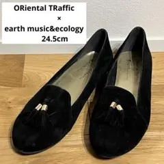 ORientalTRaffic×earth コラボ タッセル フラットシューズ