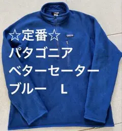 ☆定番☆パタゴニアpatagoniaベターセーターハーフジップ　ブルーLサイズ