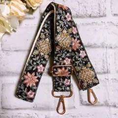インド刺繍リボン　スマホショルダー　ショルダーベルト　バッグ　　NO3829