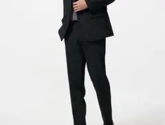 未使用　ユニクロ　感動パンツ　ウールライク455486 ブラック　91