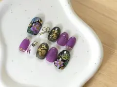 振袖ネイル　成人式ネイル　卒業式ネイル　オーダー受付中　和柄ネイル　卒業式ネイル