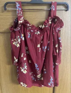 INGNI 花柄 カットソー　オフショルダー　ワンショルダー