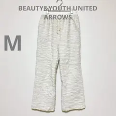 BEAUTY&YOUTH ボアフリースパンツ オフホワイト M レディース