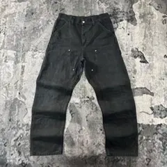 USA製 36×30 Carhartt ダブルニー B01 ブラック 黒 極太 - メルカリ
