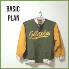 【美品】BASIC PLAN スタジャン オリーブ/イエロー