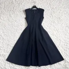 美品♡フォクシー ニットワンピース バックプリーツ ブラック 白襟　40 メルカリ