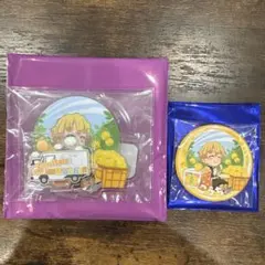 鬼滅の刃 TO GO 高知 アクリルスタンド 缶バッジ 我妻善逸