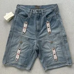 34 kapital studs shorts キャピタル スタッズ デニム KAPITAL】STUDS REMAKE DENIM SHORTS 34 - メルカリ