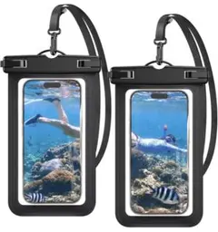 スマホ 防水ケース 海　2枚セット　スマホケース 水中・水上で操作できる