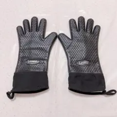 【✨残り1点✨】オーブン 手袋 耐熱 保護 電子レンジ 調理 グリル 暖炉 黒のサムネイル