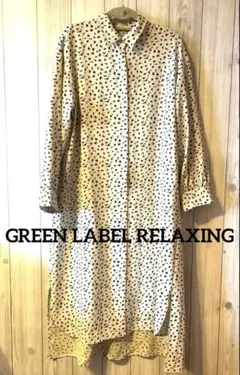 GREEN LABEL RELAXINGドット柄 シャツワンピース