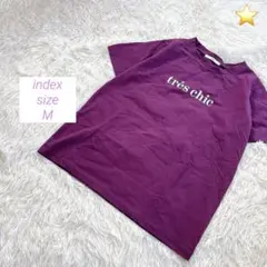 【インデックス/index 】UVロゴTシャツ/接触冷感/UV/パープル系/Mのサムネイル