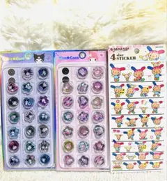 キラコロおはじき　シール　サンリオ　4サイズステッカー　カミオジャパン正規品