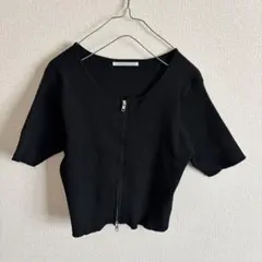 【retro girl 】ダブルジップ リブトップス 【レトロガール】のサムネイル