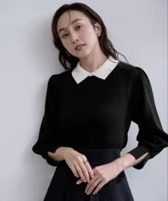 ur`s 襟付きパフスリーフニットのサムネイル