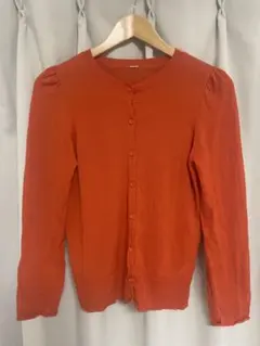 Mila Owen オレンジ ボタン付きカーディガン