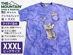 THE MOUNTAIN 猫 ネズミ タイダイTシャツ XXXL USA