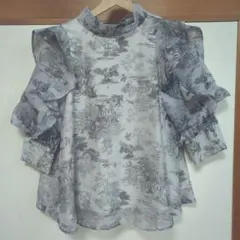 SNIDEL オーガンシースルーブラウス トワルドジュイ