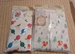 ユニクロ　UNIQLO　ボディースーツ　カバーオール　長袖　魚　動物　コットン綿