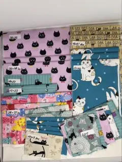猫柄生地セット