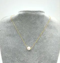 一粒パールネックレス ゴールドチェーン
