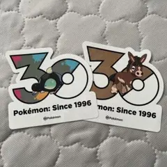 ポケモン 30周年記念 ステッカー 2枚セット - メルカリ