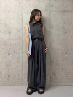 Mila Owen アメリカンスリーブジャンプスーツ カーキ 完売 最終値下げ