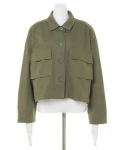 INGNI ショート丈ミリタリージャケット カーキ