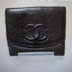 CHANEL 二つ折り財布 ブラック修理必要のサムネイル