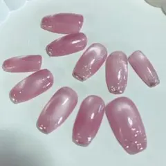 マグネットネイル シルキーマグネット うるプルネイルチップ ピンクマグネット