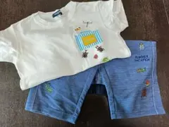 虫刺繍 ホワイトTシャツ 夏休み120のサムネイル