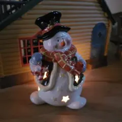 【週末値下】キャンドルホルダー 雪だるま キャンドル インテリア オブジェ