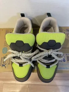 29.0 ZARA ロープディテールスケータースニーカー グリーン