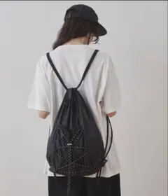 MONO-MART アソートデザイン ドローコード ナップサック　黒