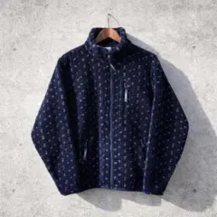 美品！エルエルビーン バーズアイ ネイビー フリース 杉咲花 USA製 80s