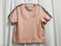 BURBERRY バーバリーキッズ　チェックトリム コットンTシャツ　100cm