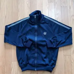 激レア　アディダス デサント　西ドイツ製 ネイビー　ジャージ　デッドストック