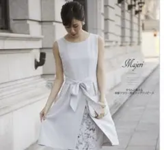 きちんと美人な水彩フラワー見せラップワンピース　tocco closetと同型