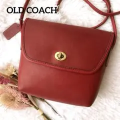 希少⭐︎OLD COACH レッド ターンロック ショルダーポシェット 9919