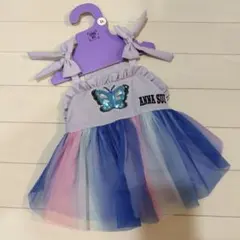 ANNA SUI 犬服　チュールキャミソールワンピース　パープル　2Ｌのサムネイル