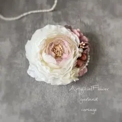 コサージュ 74 入学式 卒業式 ハンドメイド ラナンキュラス