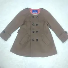 【美品】バーバリーブルーレーベル ノーカラー Aライン Pコート ダブル