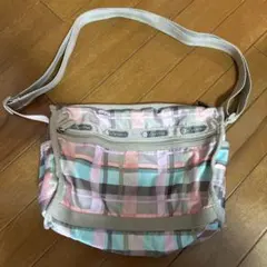 レスポートサック ショルダーバック　チェック柄