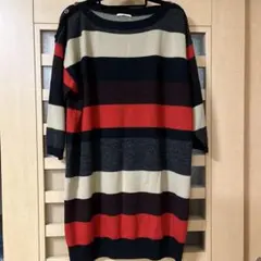 ships ストライプ五分袖チュニック