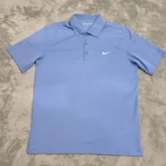 NIKE　ナイキ　ポロシャツ　L　水色　GOLF　ゴルフ　ロゴ