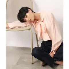 ヴィンテージシアーボウタイブラウス【洗濯機洗い可】ホワイト