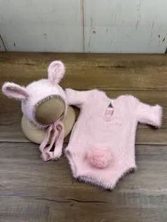 ニューボーンフォト　うさぎ【ピンク】